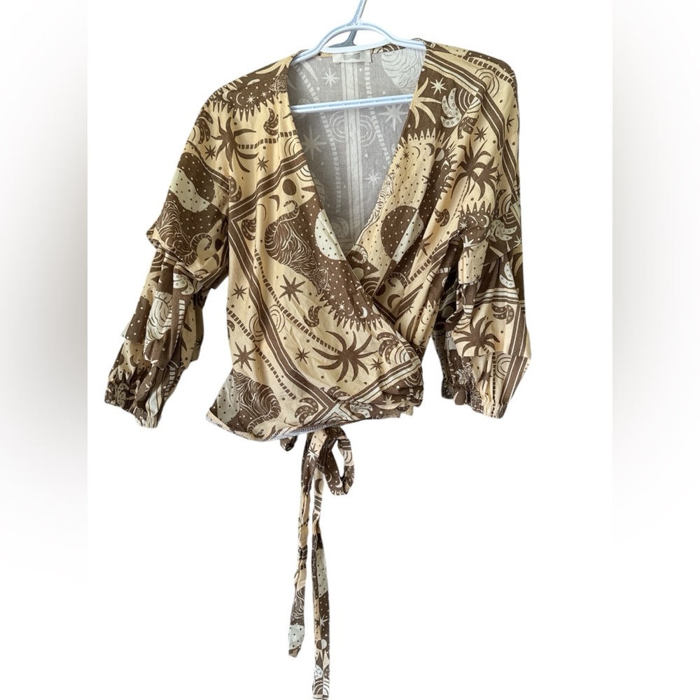 EUC SENES Wrap Top